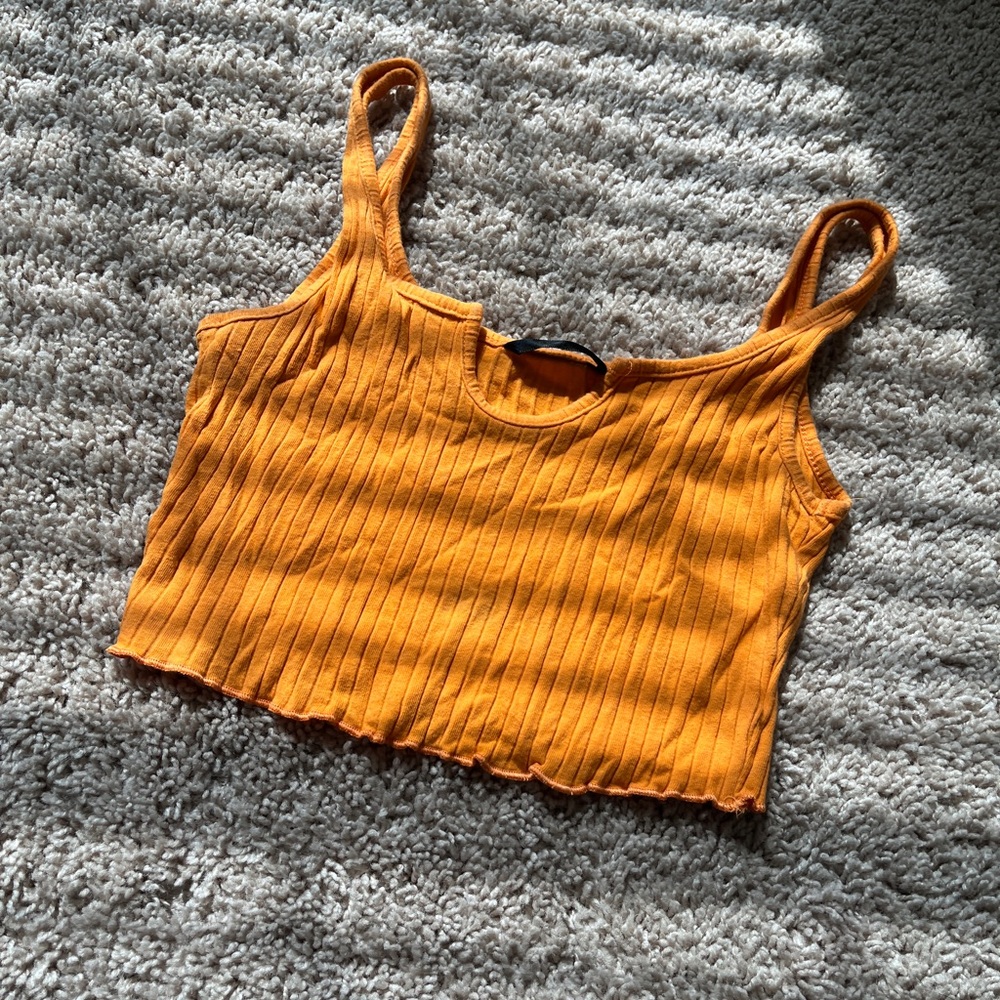 Orange SHEIN Cropped tank top